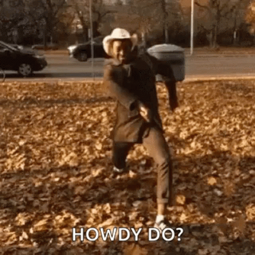 Funny Walking Man Howdy Do GIF