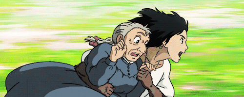 Howl Carrying Sophie Mid Air Howl's Moving Castle GIF
