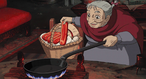 Howl's Moving Castle Cursed Sophie Cooking GIF