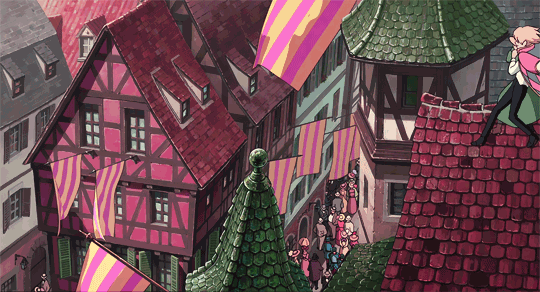 Howl's Moving Castle Sky Walking GIF