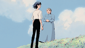 Howl's Moving Castle Sophie And Howl Conversing GIF