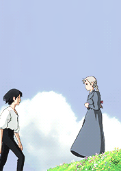 Howl's Moving Castle Sophie And Howl Tender Moments GIF