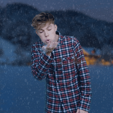 Hrvy Blowing Snow GIF
