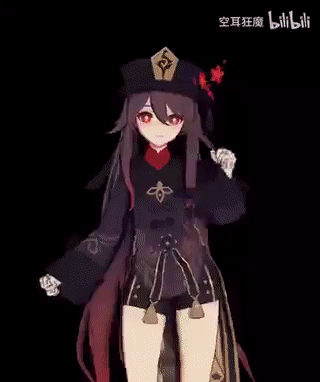 Hu Tao Dancing Changing Clothes GIF