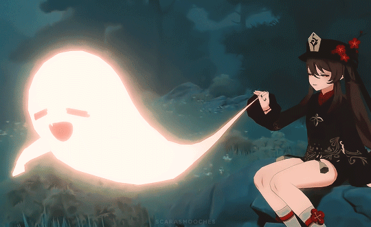 Hu Tao Genshin Impact Ghost Escape GIF