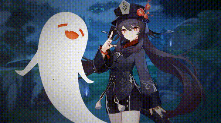 Hu Tao Impact Genshin Card GIF