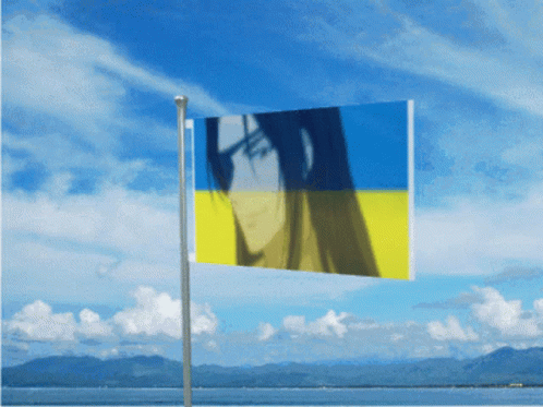 Hua Cheng On The Flag Of Ukraine GIF
