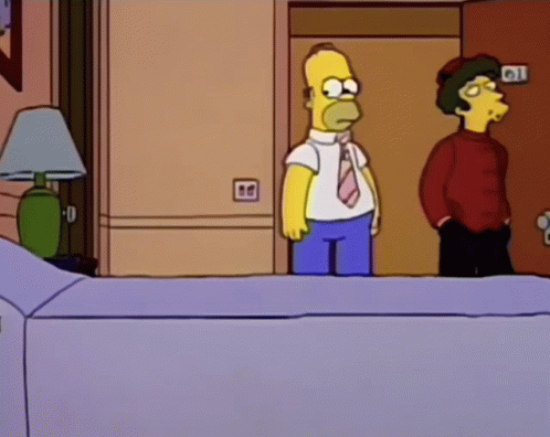 Hubba Hubba Frantic Excited Bellboy The Simpsons GIF