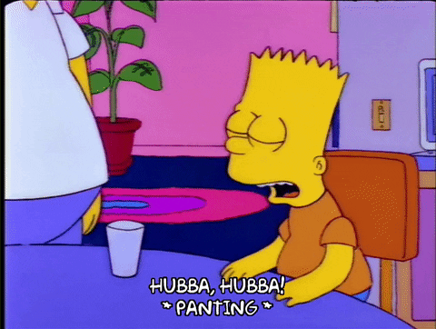 Hubba Hubba Bart Simpson Panting GIF