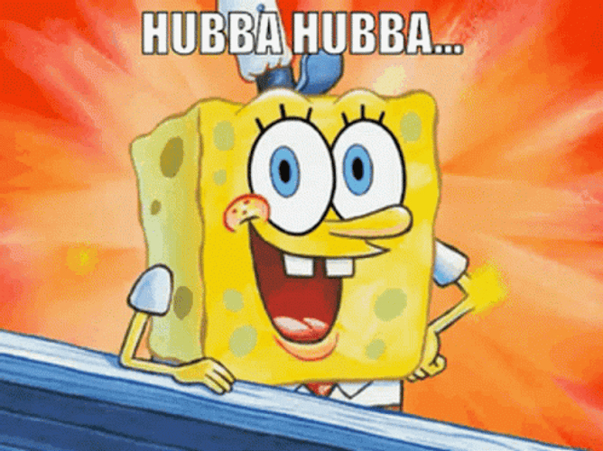 Hubba Hubba Stunned SpongeBob GIF