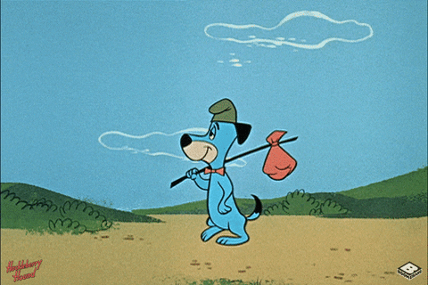 Huckleberry Hound Hiking In Wild GIF