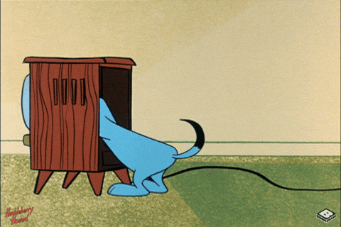 Huckleberry Hound Locked In Television GIF