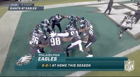 Huddle Philadelphia Eagles GIF
