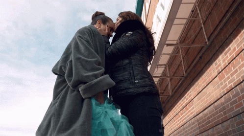 Hug And Forehead Kissing Sister GIF