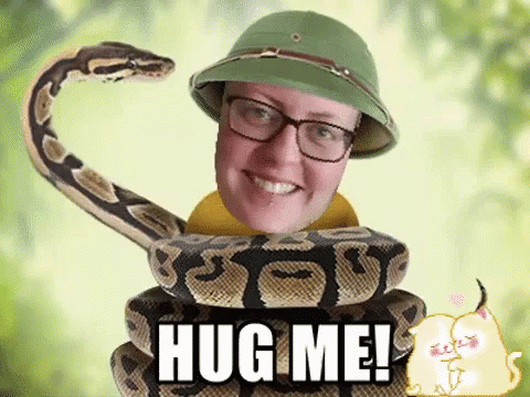 Hug Me Anaconda Snake GIF