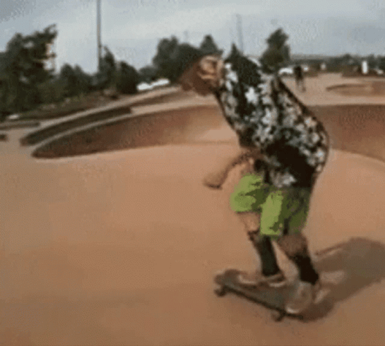 Huge Butterfly Knife Skateboard GIF
