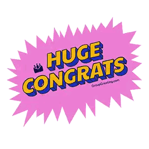 Huge Congrats Crown Sticker