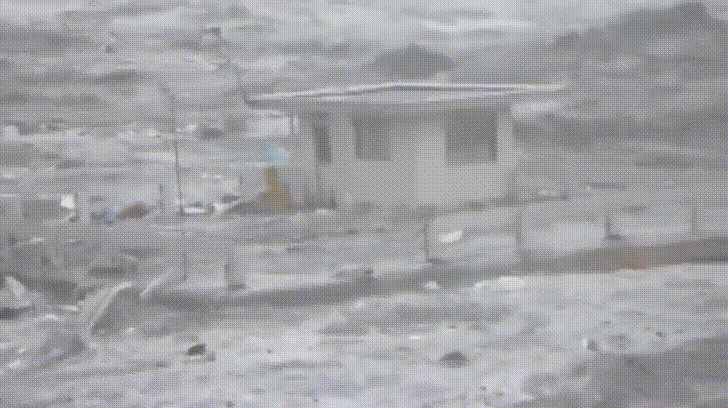 Huge House Sailing In Typhoon GIF