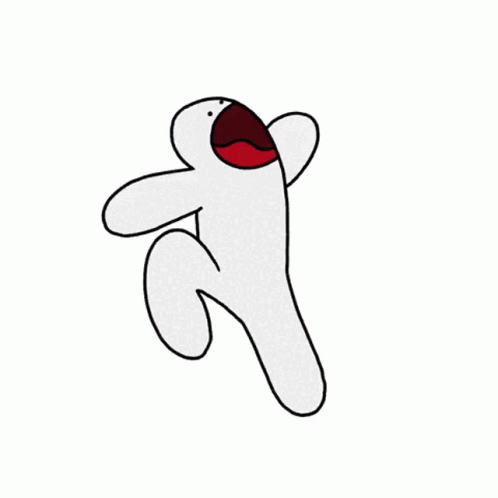 Hugging Cartoon Blob GIF
