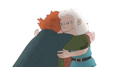 Hugging Cartoon Characters