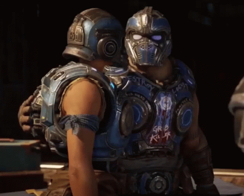 Hugging Gears Of War GIF