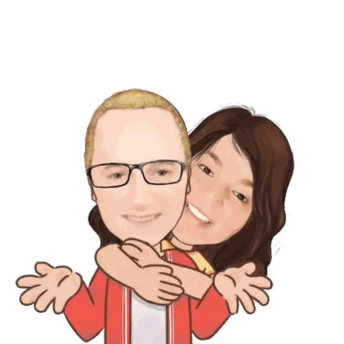 Hugging Man And Woman Cartoon