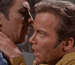 Hugging Spock Awkwardly GIF