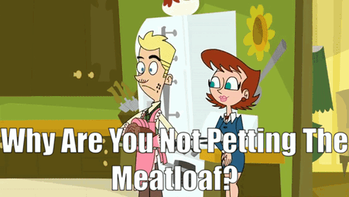 Hugh And Lila Test Not Petting The Meatloaf GIF