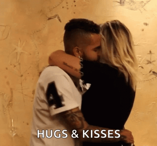Hugs And Kisses Dancing Couple GIF