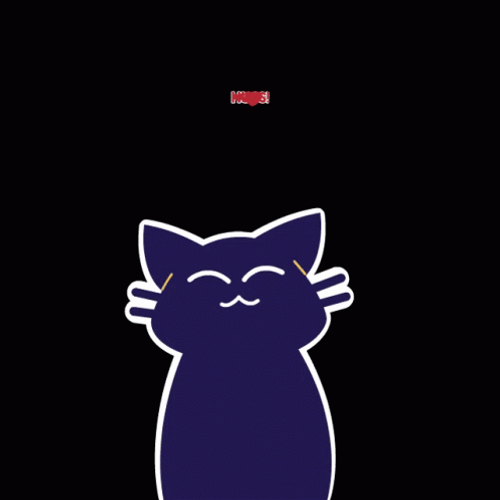 Hugs Animated Cute Cat Hearts Greeting GIF