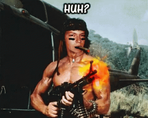 Huh Rambo Machine Gun GIF