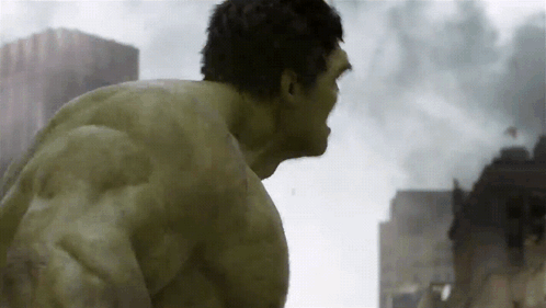 Hulk Back Close-Up City Background