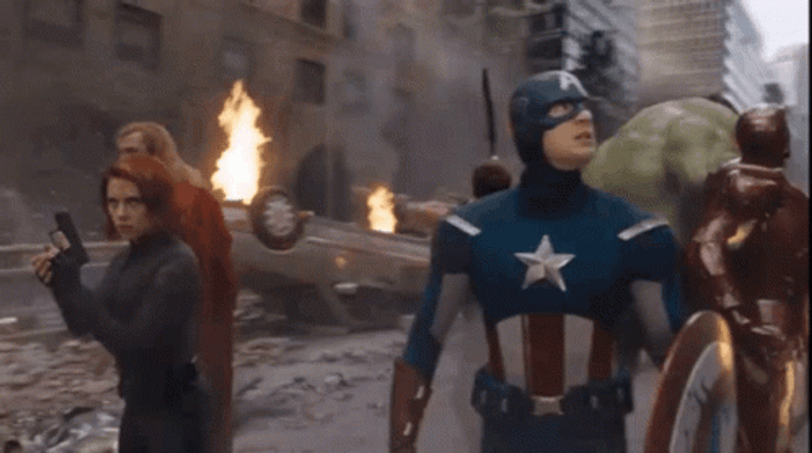 Hulk Black Widow And The Rest Of Avengers GIF