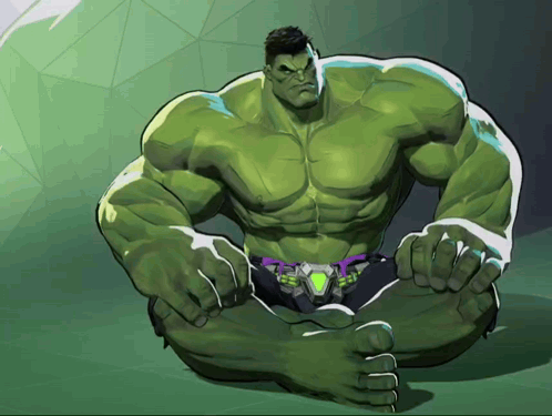 Hulk Drawing with Green Belt