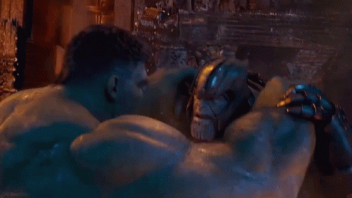 Hulk Got Throat Punch From Thanos GIF