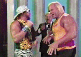 Hulk Hogan Randy Savage Hand Shake GIF