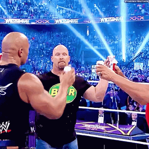 Hulk Hogan Stone Cold Beer Cheers GIF