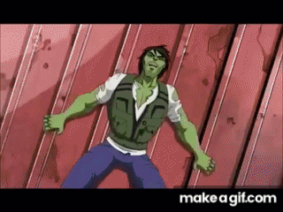 Hulk Lying on Wooden Floor