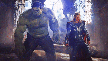Hulk Punching Thor GIF