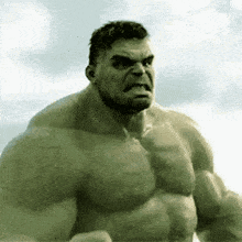 Hulk Standing in Front of Cloudy Sky