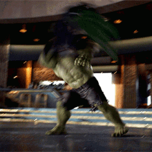 Hulk Standing in Front of NYC Taxi