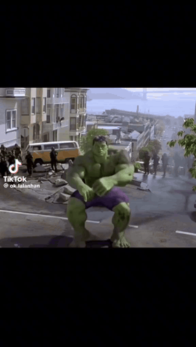 Hulk Standing on City Street