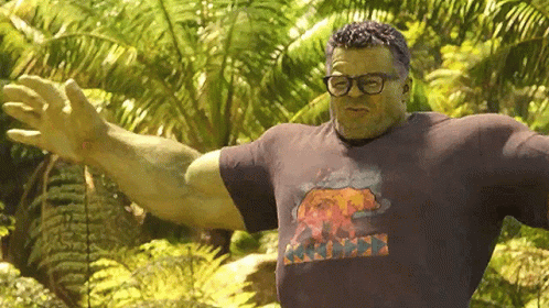 Hulk Wearing Glasses and Kiss T-Shirt