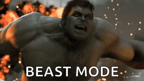 Hulk with Beast Mode Text