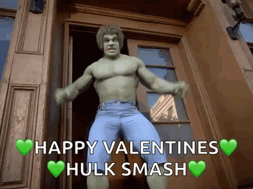 Hulk With Happy Valentines Smash