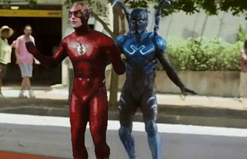 Human Blue Beetle And Wally West GIF
