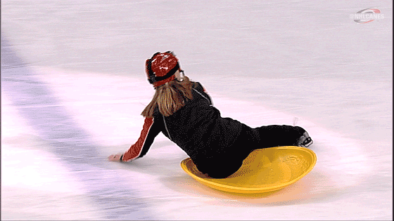 Human Bowling Ball Ice Hockey GIF