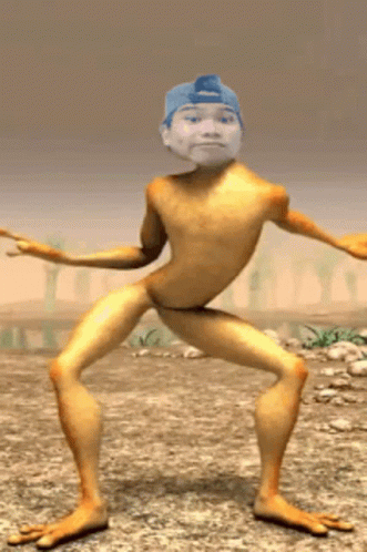 Human Head Frog Goofy Ahh Dance GIF
