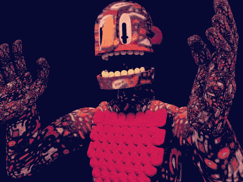 Human Toy Face Melt GIF