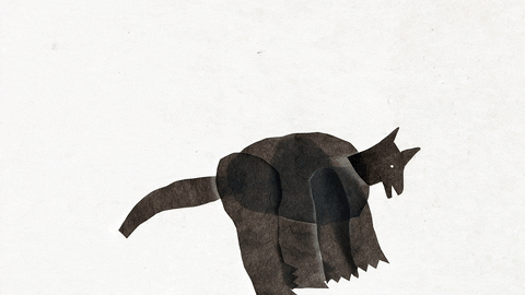 Human Turning To Werewolf Animated Sketch GIF